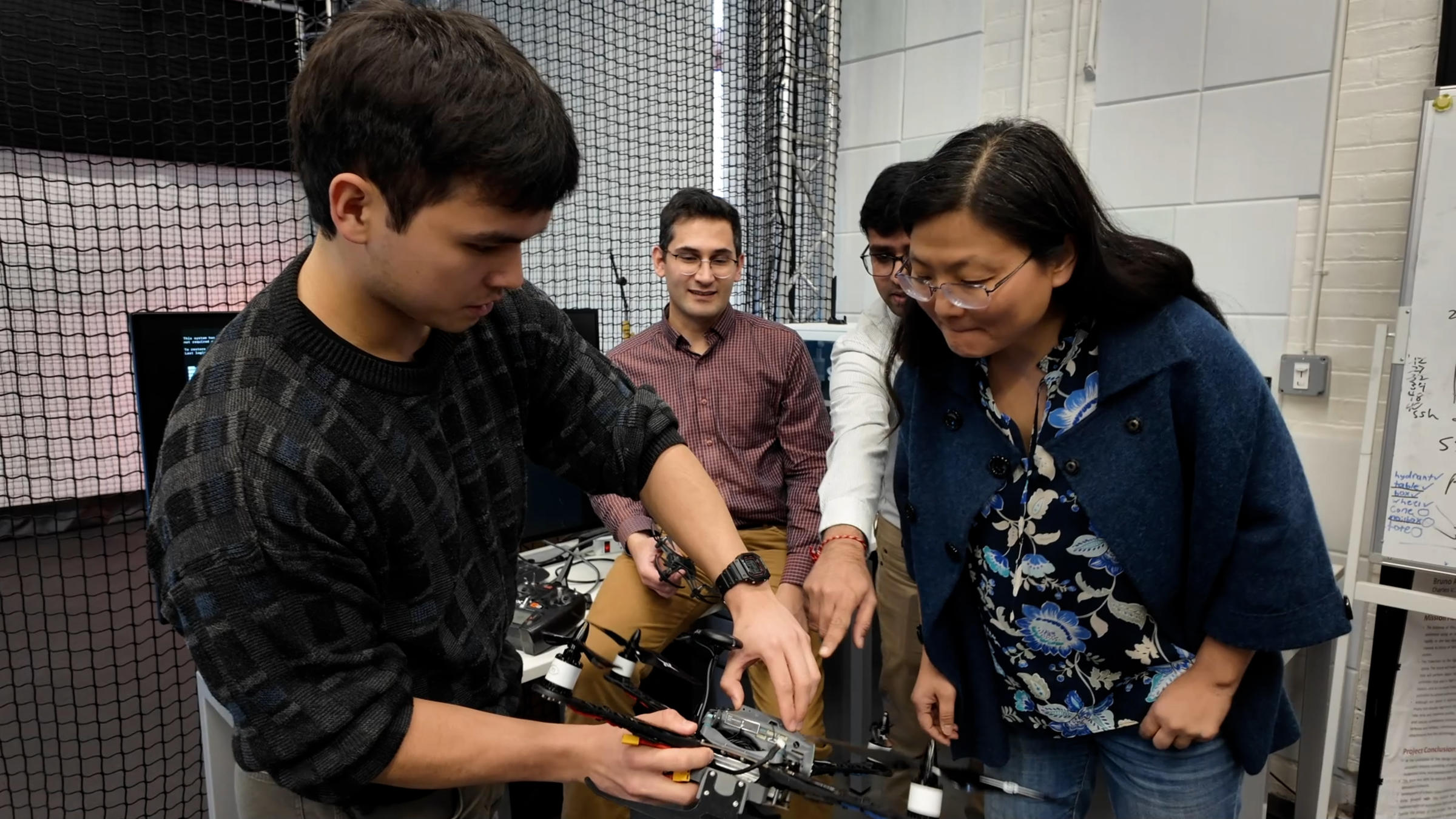 Researcher Ying Wang in a Stevens laboratory